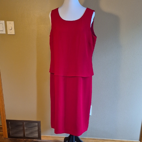 GILANI Vintage Sleeveless Layered Lined Dress with Beaded Chiffon Jacket - Picture 5 of 16